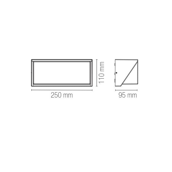 Applique per esterni angolare LED LUXON - FT-FeelThe