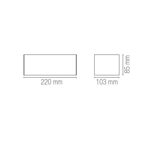 Applique per esterni LED TWIN - FT-FeelThe