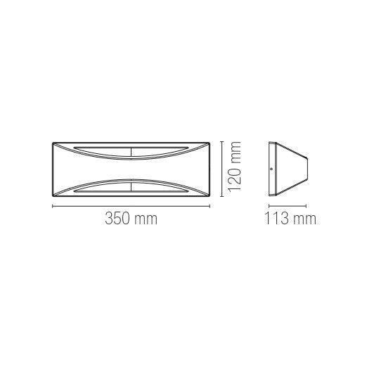 Applique per esterni LED WEISS, con interruttore CCT - FT-FeelThe