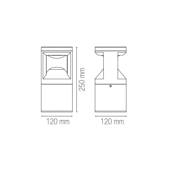 Paletto per esterni LED WAMI con interruttore CCT per il cambio temperatura colore - FT-FeelThe