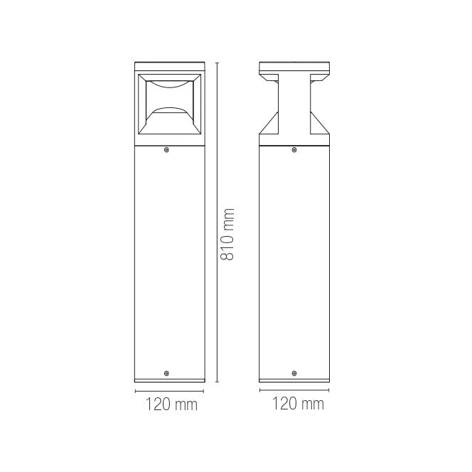 Paletto per esterni LED WAMI con interruttore CCT per il cambio temperatura colore - FT-FeelThe