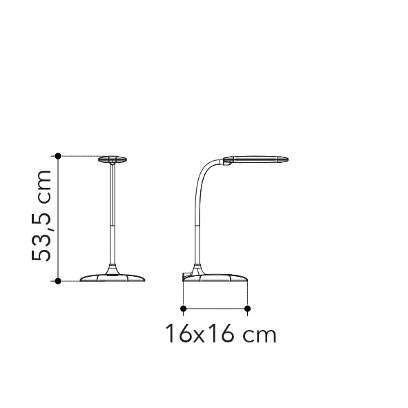 Lampada da lettura LED DARWIN bianca in metallo e silicone, flessibile e dimmerabile - FT-FeelThe