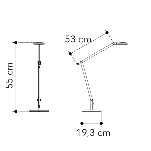 Lampada da lettura LED LOCKE grigia orientabile - FT-FeelThe