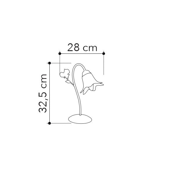 Lampada da tavolo ROSE con dettagli floreali - FT-FeelThe