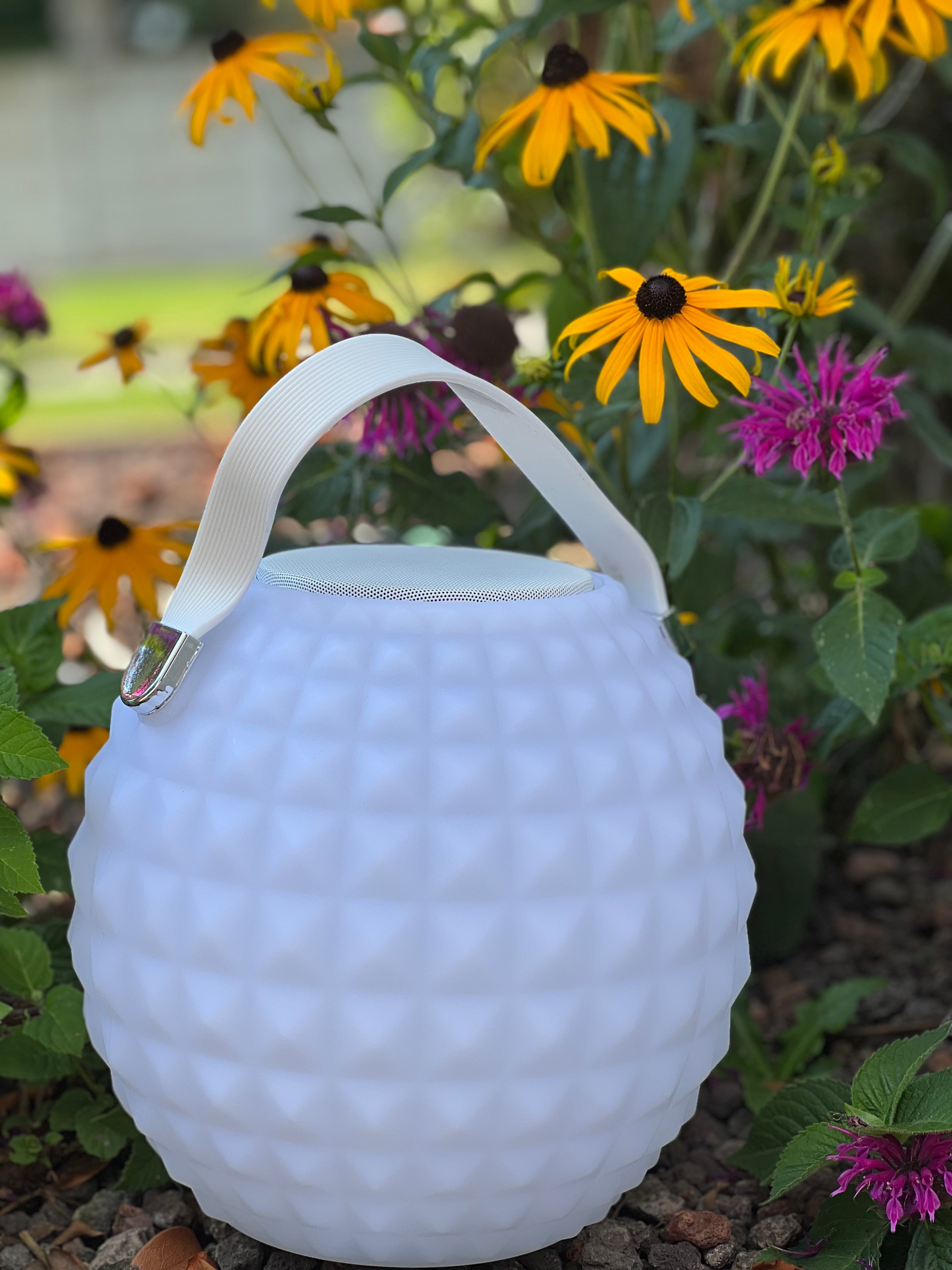 Lampada LED GECO DJ ricaricabile con speaker bluetooth e telecomando RGB - FT-FeelThe