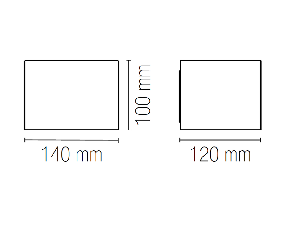 Applique LED DELTA 2X5W con CCT 3000-4000K IP54 10X14X12 cm. - FT-FeelThe