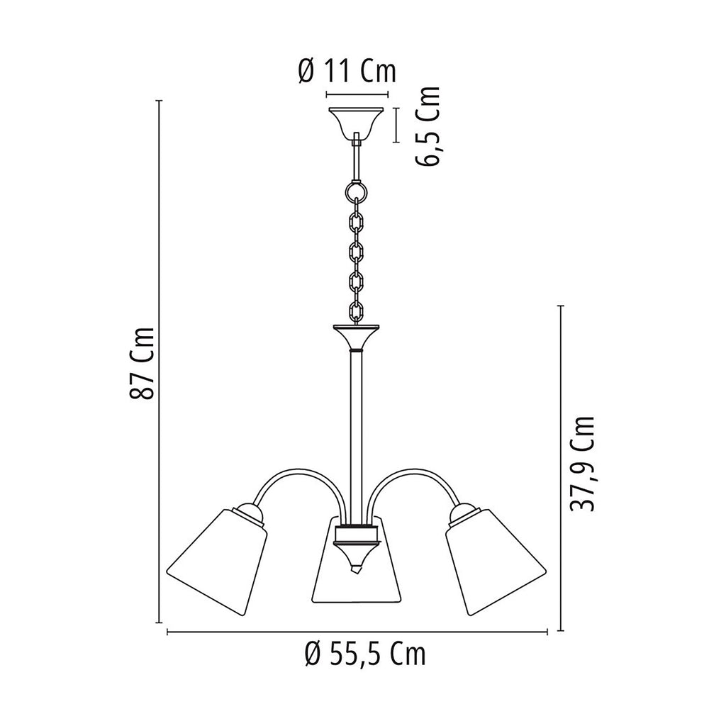 Lampadario a sospensione 1162 (3XE14) - FT-FeelThe