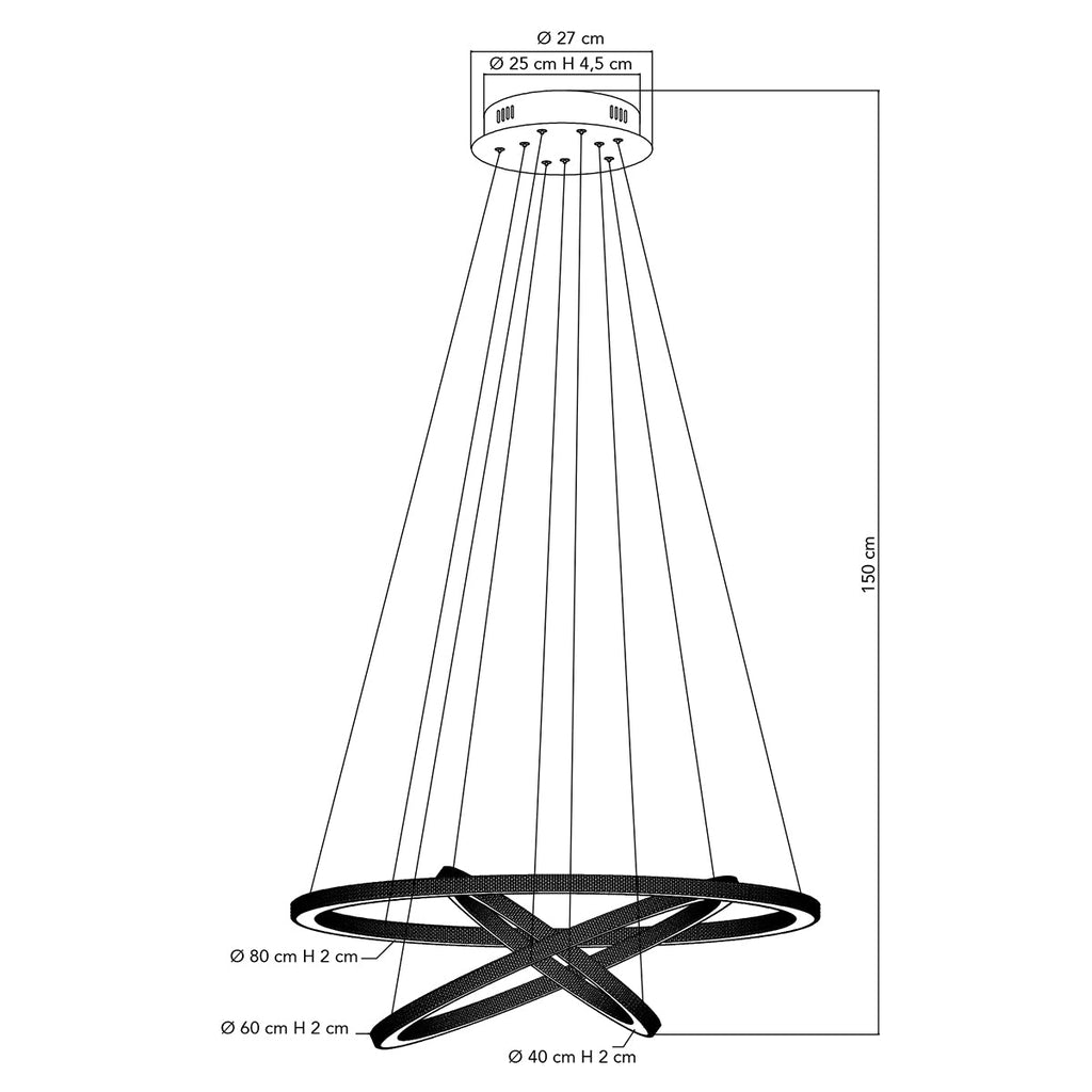 Lampadario a sospensione LED BRYANT, 100W - FT-FeelThe