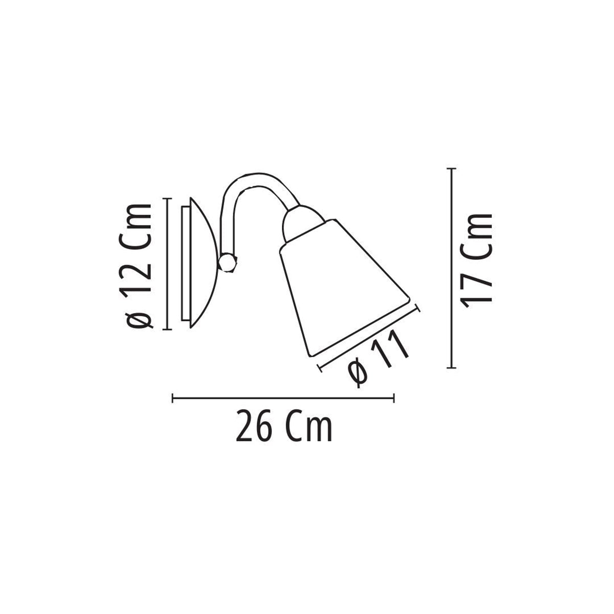 Applique 1162 in metallo e vetro soffiato - FT-FeelThe