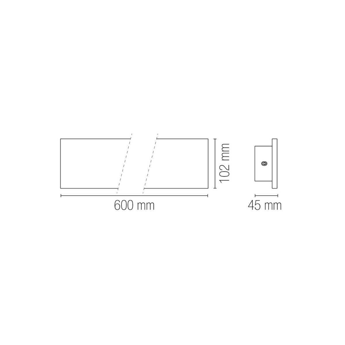 Applique LED PARKER per esterni, cemento bianco - FT-FeelThe