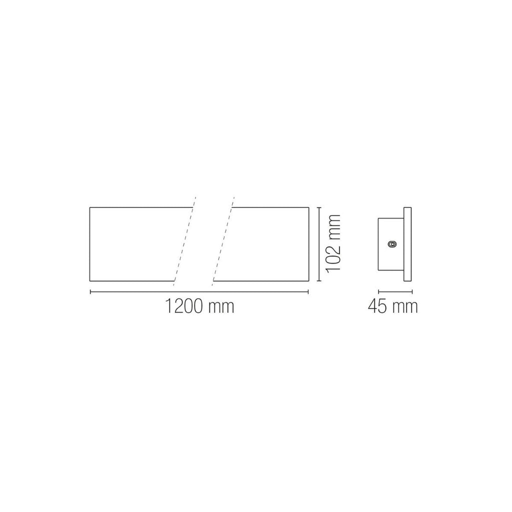 Applique LED PARKER per esterni, cemento bianco - FT-FeelThe