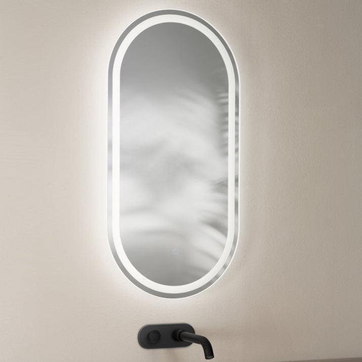 Specchio QUEEN ovale con illuminazione a LED, CCT 3 temperature, touch