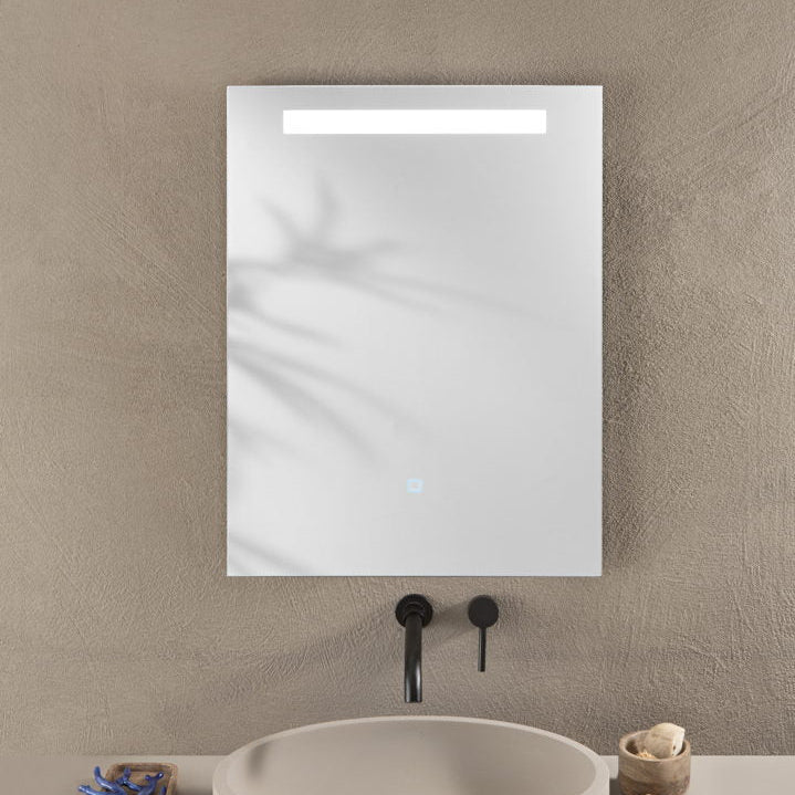 Specchio LINEA con illuminazione a LED, CCT 3 temperature, pulsante touch dimming, tondo o rettangolare