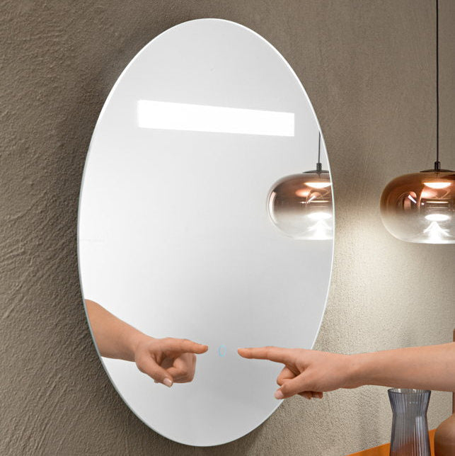 Specchio LINEA con illuminazione a LED, CCT 3 temperature, pulsante touch dimming, tondo o rettangolare