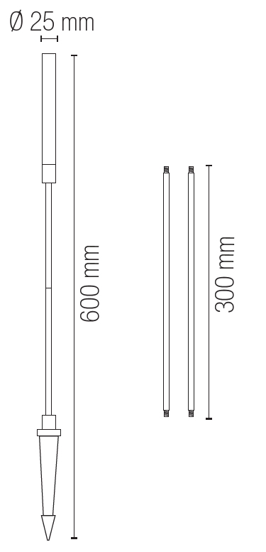 WAX LED outdoor pole in aluminum
